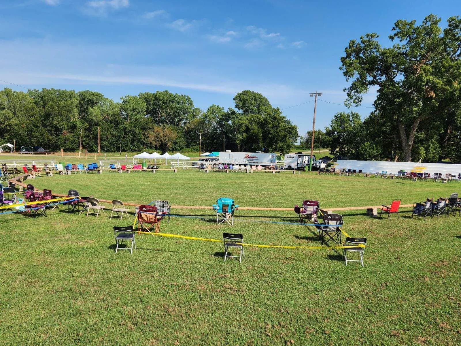 Brower Inc. portable restrooms set up at a community event in Oklahoma