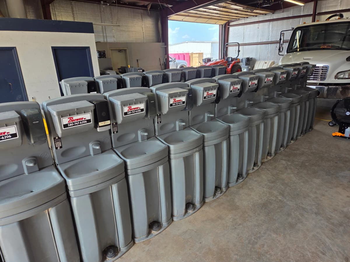 Brower Inc. portable hand washing station rental in Newkirk, Oklahoma